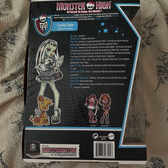 Mattel Monster High Doll Box